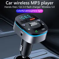 दोहरी यूएसबी QC3.0 तेजी से चार्ज 3.5 मिमी औक्स ऑडियो बास कार Mp3 प्लेयर Handsfree कार किट वायरलेस एफएम ट्रांसमीटर के लिए कार