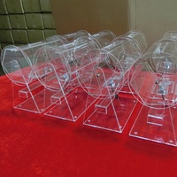 Tambour de tombola en acrylique transparent personnalisé avec support pour présentoirs
