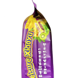 Gravure personnalisée Impression Finition mate Argent Métallique Stand Pouch <span class=keywords><strong>4</strong></span> Faces Boîte de conserve scellée pour fruits et légumes déshydratés pour aliments pour animaux de compagnie - Product Image 1