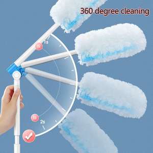 <span class=keywords><strong>Plumeau</strong></span> en microfibre moelleux tête de plume jetable manche télescopique <span class=keywords><strong>plumeau</strong></span> pour le nettoyage domestique - Product Image 3