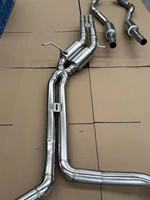 Tuyaux d'échappement Catback Valvetronic personnalisés DZ Factory pour Audi A6/A8 3.0L 2019, en acier inoxydable, finition polie miroir, épaisseur 1,5 mm, haute qualité