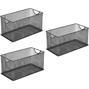 Metal Mesh <b>CD</b> Holder Box DVD Case Organizer Open Storage Bin Media Basket Container with Handles <b>CD</b> case - Product Image 2