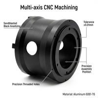 Adaptateur de montage cylindrique LAIDNUO personnalisé en aluminium/acier inoxydable usiné CNC, base renforcée, anodisation dure, pour électronique