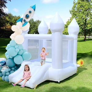 Château gonflable blanc pour fêtes en plein air, mariage, château gonflable avec toboggan pour <span class=keywords><strong>location</strong></span> de châteaux gonflables - Product Image 4