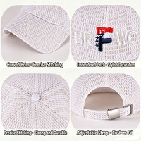 Gorra de béisbol de malla de verano - Diseño transpirable y ligero con correa ajustable, elegante protección solar, 100% poliéster, con letras, para exteriores