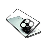 Étui magnétique pour Redmi Note 14 Pro Plus, coque intégrale en verre trempé, cadre en métal aluminium
