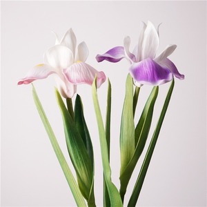 KEWEI T894 Real Touch Artificielle <span class=keywords><strong>Iris</strong></span> Fleur Plante 55cm pour la Fête des Mères Halloween Mariage Décor - Product Image 2