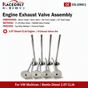 RACEORLY 03L109611 Soupape d'échappement du moteur pour Audi A6 Q7 VW Multivan Beetle 2.0 3.0 TDI CLJA CRCA CGLC - Product Image 3