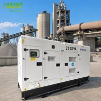 Groupe électrogène diesel silencieux 200 kW 250 kVA 220 kW 275 kVA 300 kVA de secours, avec cabine, triphasé 50 Hz, Guangzhou Foshan