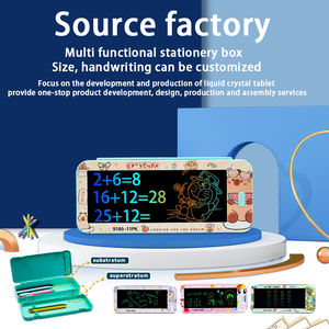 カスタマイズされたかわいい漫画の魔法の鉛筆ボックス大容量ダブルデッキペン収納ケースLCD製図板 - Product Image 2