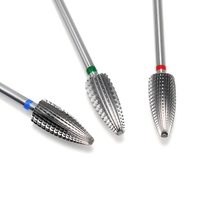 Broca de carburo de 2 vías Typhoon 6.0 F M C XC 2XC 3XC para uñas, fresa de carburo de corte recto tipo llama, para limas eléctricas de uñas para zurdos y diestros