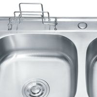 Évier double Liangshun LW-8349 certifié NSF, 32 pouces, deux bacs, acier inoxydable 304 de calibre 16, surface brossée, sous plan, garantie 5 ans