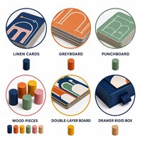 Jeu de société de stratégie de route personnalisé pour deux joueurs, boîte en carton compacte pliable pour voyage, boîte rigide à tiroir mince, style européen moderne