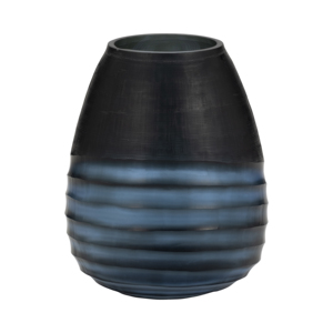 Vaso ovale contemporaneo in vetro per l'arredamento del soggiorno, elegante elemento decorativo da tavolo - Product Image 4