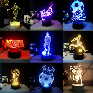 Lámpara LED 3D Luminosa de Acrílico con Forma de Balón de Fútbol, Luz Nocturna USB, Exhibidor de Mesa para Jugadores de Fútbol, Regalo para Aficionados de Clubes <span class=keywords><strong>FIFA</strong></span> y Bares - Product Image 3