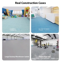 Tapis de sol résistants à l'usure en plastique PVC épaissi par clic moderne commercial pour l'école d'hôpital de bureau ciment directement posé