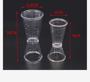 Crystal Clear Bar Jigger for Precise <strong>Alcohol</strong> Pouring Easy-to-Read Scale Double <strong>Measuring</strong> <strong>Cup</strong> for Beginner Bartenders &amp; Home Use - Product Image 4