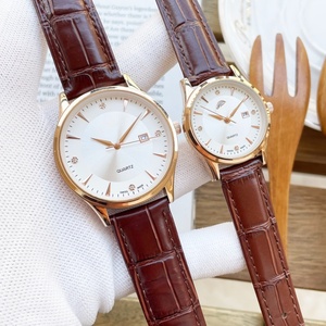 Montre de luxe haut de gamme, mouvement à quartz, miroir saphir, bracelet en cuir de crocodile, index des heures en diamant, aiguille en forme de feuille de saule pour Omegaes - Product Image 1