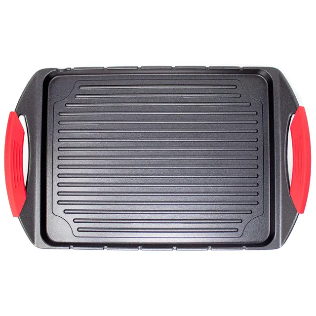 Superior Quality Widely Used ceramic coating Non-Stick grill pan with induction bottom die cast Aluminum griddle plate