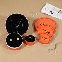 Boîte d'emballage rigide cylindrique recyclable personnalisée pour bijoux avec plateau en mousse