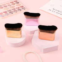 Personnalisable grande vague rangée unique fond de teint brosse basique correcteur rapide maquillage qualité outils faciaux personnalisé Logo poignée