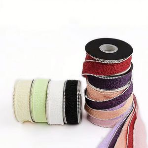 Wholesale 4cm Pearl <b>Bubble</b> Ribbon Luxury Decorative Ribbon for Flower Bouquet Gift Wrapping Florist Packaging Supplies - Product Image 4