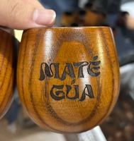 Tasses personnalisées en bois de jujube carbonisé, tasses à large base, tasses décontractées, tasses en bois d'acacia, tasses en bois de caoutchouc, tasses à cocktail