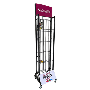 Op Maat Gemaakte Fabriek Op Maat Gemaakte Multi Planken Metalen Draad Display Rack Voor Spuitbus Spuitbus Blikjes Display Stand