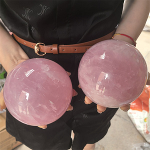 High Quality <strong>Big</strong> Size 12-13cm Wholesale Bulk <strong>Crystal</strong> Heal Natural Sphere Rose Quartz <strong>Crystal</strong> Ball for Decor - Product Image 4