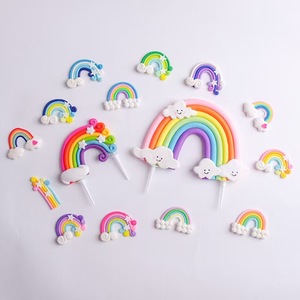 Birthday <strong>Cake</strong> Baking Decoration Ornaments Children's Birthday <strong>Animal</strong> Soft Pottery Small rainbow <strong>Cake</strong> <strong>Topper</strong> Suppliers - Product Image 2