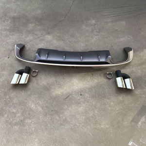 Difusor Trasero Negro Brillante con Salidas de Escape para Audi <span class=keywords><strong>A4</strong></span> B9 2017-2019 Facelift, Estilo RS4 de Alta Calidad, Línea S/NON-S - Product Image 1