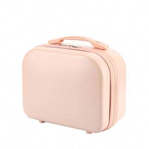 Muestra gratuita al por mayor: Mini estuche de viaje retro de 4 pulgadas para cosméticos, caja de almacenamiento, neceser de viaje para mujer, color caramelo. - Product Image 1