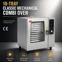 Horno Combinado Computarizado Avanzado para Uso Comercial, Equipo Profesional de Panadería, Horno de Convección a Vapor para Pastelería, 10 Bandejas