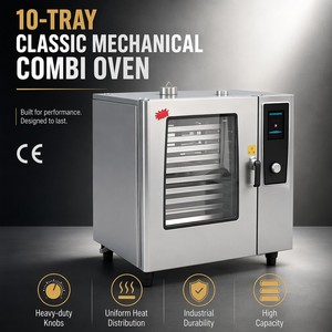 Four combiné professionnel informatisé de pointe pour boulangerie, four à vapeur et à convection pour pâtisserie, 10 plateaux - Product Image 1