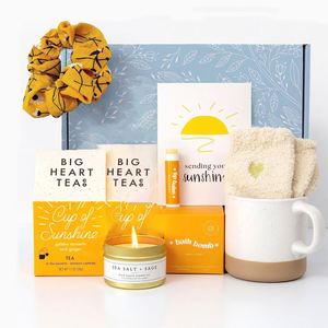 Thinking of You After Surgery <b>Gifts</b> <b>Box</b> with Cozy Socks Mug Organic Tea Candle & Card Sympathy Care Package for Women Friends - Product Image 1