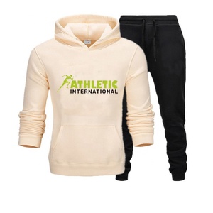 Chándal de algodón rojo para hombre, traje de manga larga con tu logotipo personalizado - Product Image 3