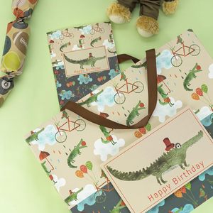 Crocodile Birthday Gift Bag 16 Inch <b>Extra</b> <b>Large</b> With Card And Tissue Paper - Product Image 3