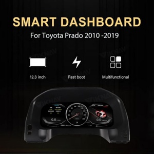 Pour Toyota Prado 2010-2019, tableau de bord LCD 12,3 pouces, panneau cristallin, cockpit, compteur de vitesse, système Linux - Product Image 4