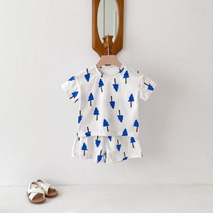 Nuovo Set di abbigliamento Casual a maniche corte in due pezzi estivo a stampa digitale forestale per uomo donna e bambino - Product Image 4