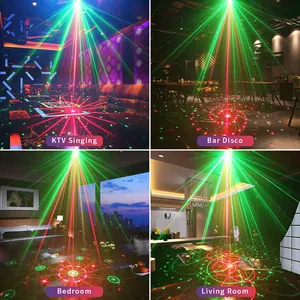 Mini luci stroboscopiche DJ 3 in 1 attivate dal suono lazer luces led dj luci da discoteca per feste plafoniere per Karaoke Nightclub