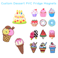 Imanes de PVC para Refrigerador con Diseño de Postres Estilo Ins, Dulces Vibrantes en 3D, Decoración Creativa para Tablero de Notas, Adornos Magnéticos