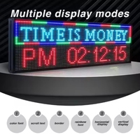 Tablero de publicidad de tienda de negocios P5, luces de desplazamiento programables Led a todo Color para exteriores, pantalla de letrero, Mensaje de ejecución Led