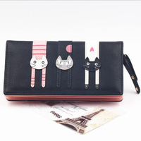 HZAILU belanja online gratis pengiriman dompet tangan wanita mujer lucu dompet kulit wanita dompet kucing carteras al por new york