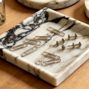 Bandeja de Almacenamiento Art <span class=keywords><strong>Deco</strong></span> de Mármol <span class=keywords><strong>Natural</strong></span>, Organizador de Lujo para Joyas, Perfumes, Baño, Cocina y Decoración del Hogar - Product Image 4