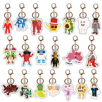 Vente en gros de porte-clés en acrylique imprimé 2D à motif de dessin animé 'Steal a Brainrot Jandel', breloques de jeu pour sac à dos