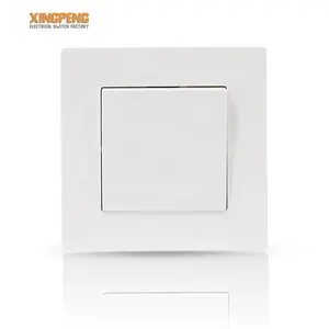 Mezeen F série UE PC placa quadrada cobre material parede interruptor 1gang 1way para caixa redonda preço de fábrica