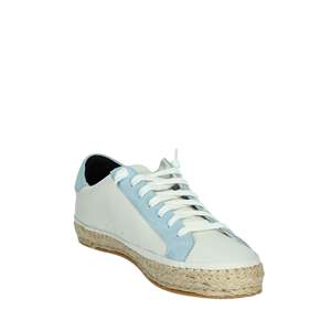 P448 Donna Sneakers Blanc Bleu clair Espadrille Chaussures plates pour femmes Taille 38 - Product Image 5