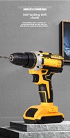 Perceuse-visseuse sans fil 21V Li-ion avec chargeur de batterie et mallette en plastique - Double vitesse, mandrin universel réversible - OEM