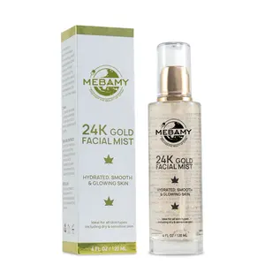 Semprotan Kabut Serum Emas 24K, Toner Wajah Pengencang Keriput Anti Penuaan Label Pribadi