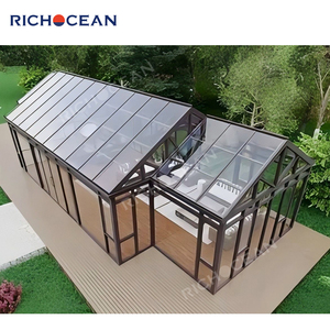 Véranda moderne préfabriquée en aluminium isolé RICHOCEAN avec portes coulissantes pour extension de jardin ou de cour - Product Image 3